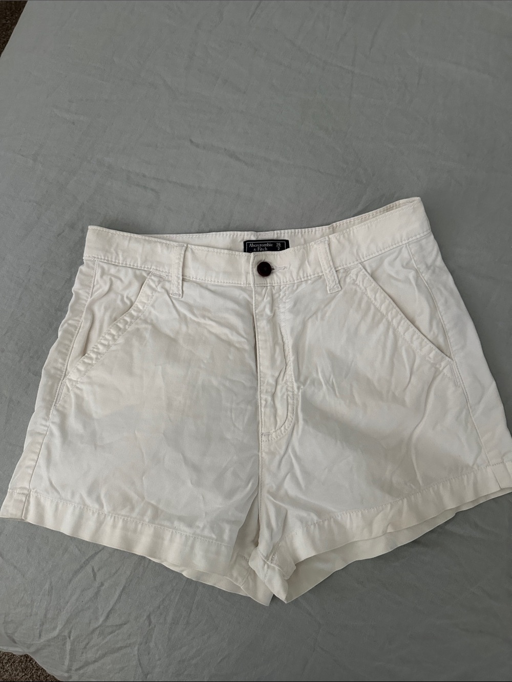 Abercrombie White Chino Shorts